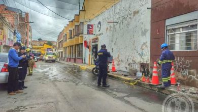 Incendio en la Plaza Real de Tunja